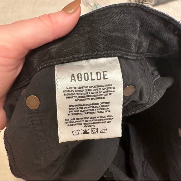 COPY - AGOLDE Lana High Rise Black Jeans - Picture 3 of 5